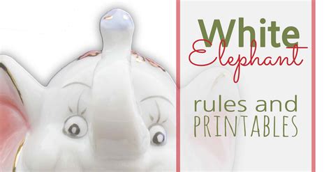 printable white elephant rules  calendar printable