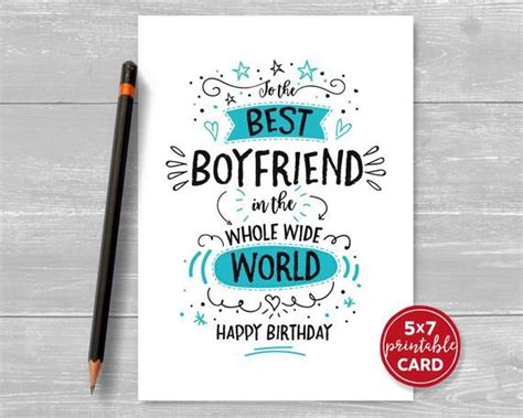 printable birthday card  boyfriend    boyfriend etsy