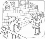 Coloring Nehemiah Jerusalems Rebuilt Walls sketch template