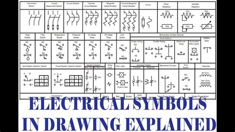 electrical component symbols electrical symbols  drawing basicelectrical youtube