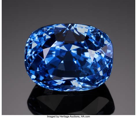 fine gemstone blue sapphire sri lanka gems faceted lot  heritage auctions
