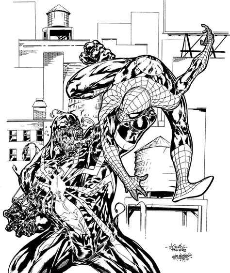 spiderman  venom coloring page coloring home