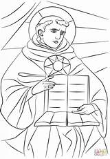Aquinas Coloring Thomas Saint Pages Bacon St Printable Supercoloring Saints History Version Cartoons Catholic Choose Board Categories sketch template