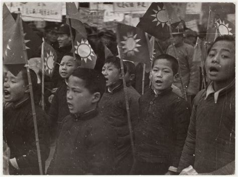 [crowd At The Parade For The First Anniversary Of The Sino Japanese War