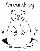 Groundhog Coloring Pages Printable Preschool Kids Print Sheets Twistynoodle Outline Tracing Search Color Groundhogs Ground Sheet Hog Template Crafts Puppet sketch template