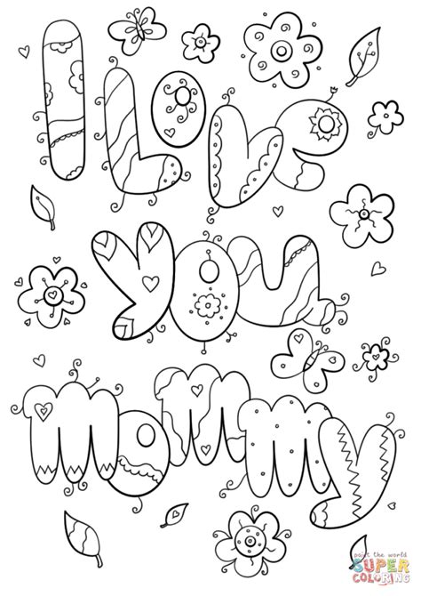 love  mom coloring pages  getcoloringscom  printable