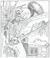 Squirrel Adults Tiere Ausmalbilder Mandala Lustige Brandmalerei Muster Kleurplaten Waldtiere Natuur Pyrography Malbuch sketch template