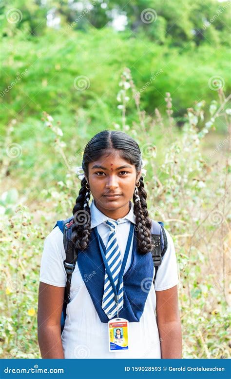 puttaparthi india november   indian girl  school uniform