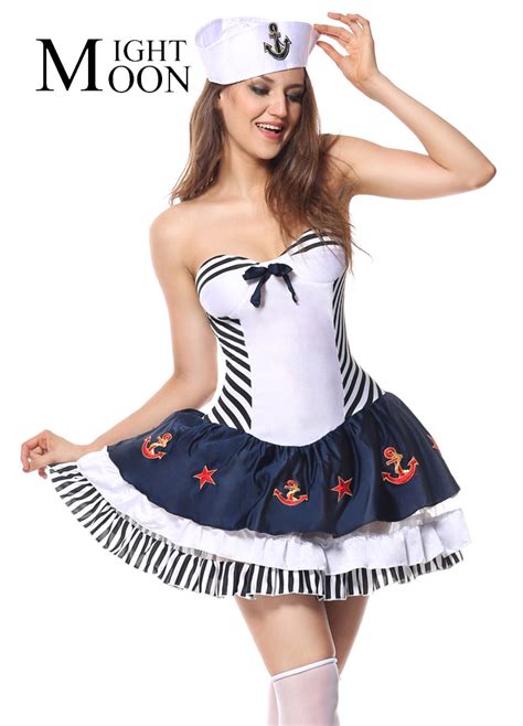 Moonight Sexy Navy Halloween Costume Sailor Cosplay Nautical Fancy
