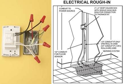 wiring  electric floor heating system electrical