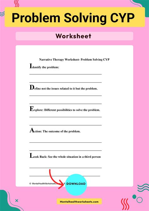 printable narrative therapy worksheets printable worksheets