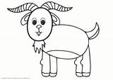 Goat Outline Billy Kids sketch template