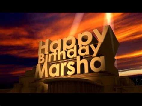 happy birthday marsha youtube