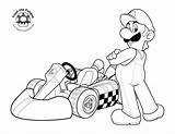 Mario Coloring Pages Super Kart Bros Luigi Colouring Printable Wii Colour Color Print Mansion Brothers Clipart Car Printables Colorear Kids sketch template