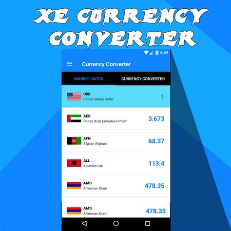 xe currency converter apk  android