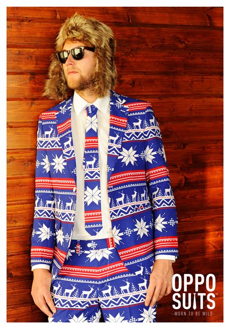 Men S Ugly Christmas Sweater Suit Opposuits Costume