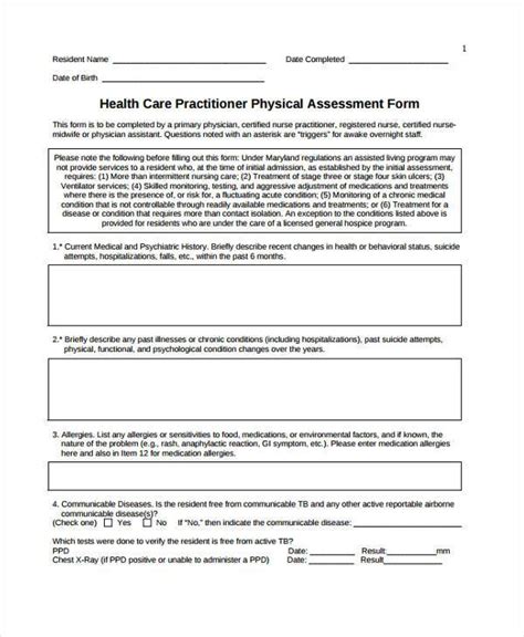 Free 34 Sample Assessment Forms And Samples In Pdf