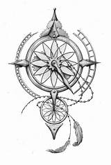 Compass Tattoo Rose Nautical Tattoos Deviantart Commission Designs Mandala Anchor Dream Stencil Catcher Cool Pour Choose Board Tatoo sketch template