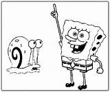 Spongebob Coloring Gary sketch template