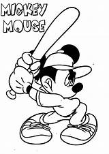 Mickey Mouse Coloring Pages Printable Birthday Disney Baseball Toodles Print Color Happy Kids Minnie Clubhouse Ball Playing Play Sheets Sport sketch template