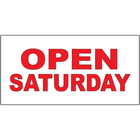 open saturday red decal sticker retail store sign ebay
