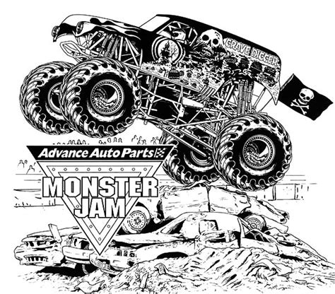 printable monster truck coloring pages  getcoloringscom