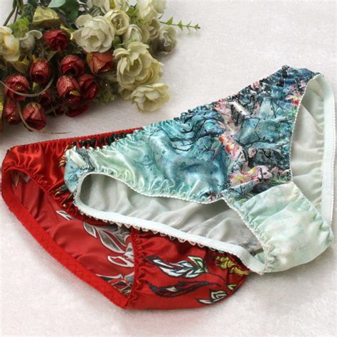 2020 Wholesale Pure Silk Leopard Flower Print Panties Women 100