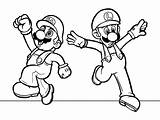 Mario Coloring Pages Super Bros Brothers Luigi Printable Color Sheets Print Kids Para Dibujos Characters Drawings Kleurplaten Cartoon sketch template