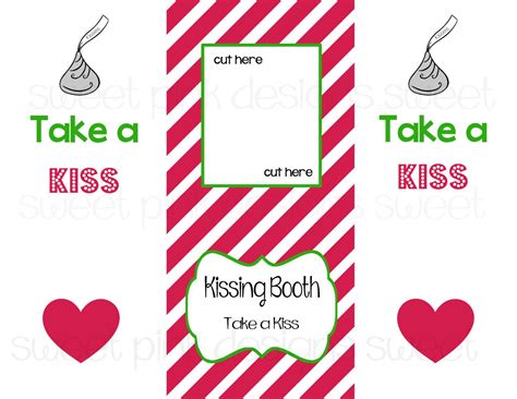 elf kissing booth  printable printable templates