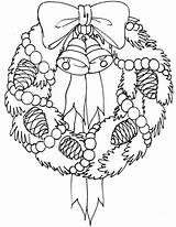 Garland Christmas Coloring Pages Getcolorings Color sketch template