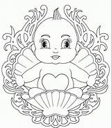 Coloring Baby Pages Newborn Girl Comments First sketch template