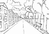 Cityscape Coloring Pages Coloringway sketch template