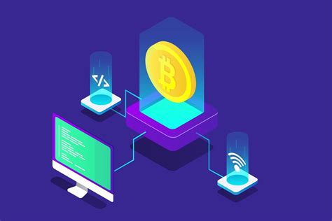Bitcoin Isometric Illustration With Blue Color 2170151