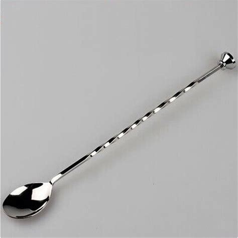 stainless steel bar spoon cm swizzle stick stirrer bar mixing spoon