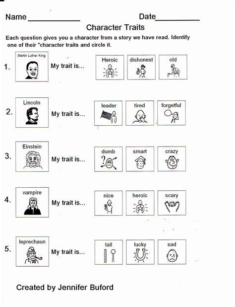 worksheet identifying character traits worksheet worksheet fun gambaran