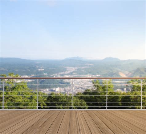 premium photo balcony view   mountains