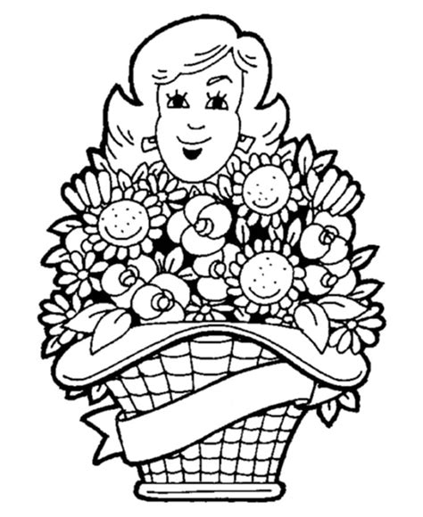 coloring pages coloring pages mothers day flowers printable