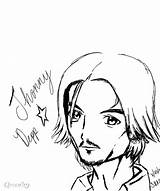 Anime Johnny Depp Coloring Queeky Flash sketch template