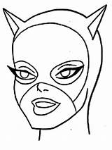 Coloring Pages Catwoman Cat Women Batman Head Color sketch template
