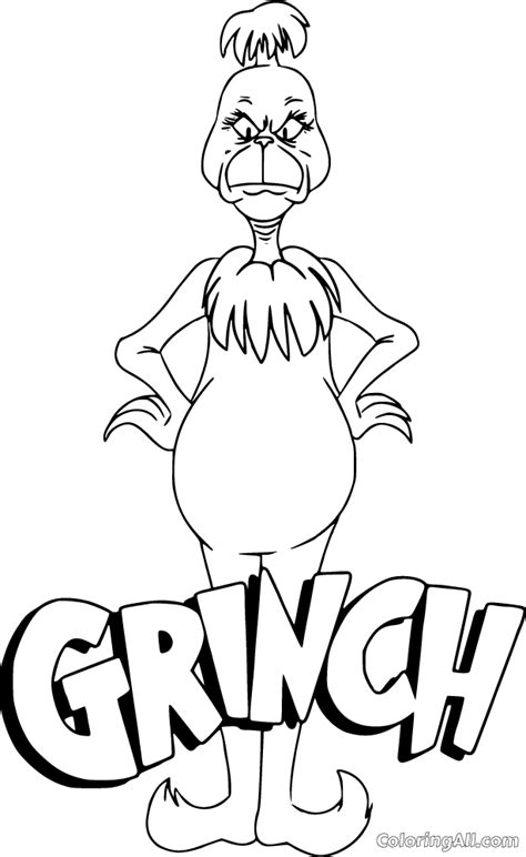 grinch chimney coloring pages