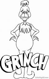 Grinch Coloring Coloringall Whoville Stole Ausdrucken sketch template