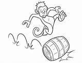 Monkey Coloring Pages Cartoon Printable Kids Bestcoloringpagesforkids sketch template