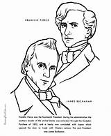 Franklin Pierce Coloring James Buchanan Pages Facts Patriotic President Printable Printing Help Presidents Raisingourkids sketch template