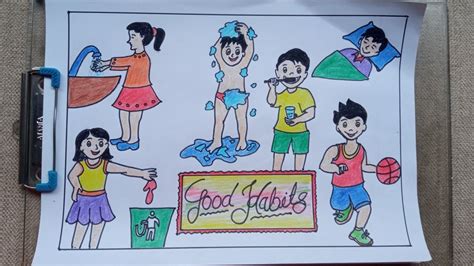 good habits drawing easy good habits school activity drawing