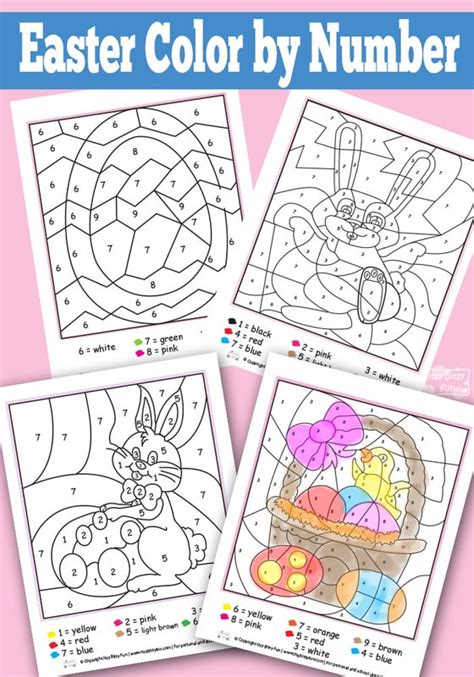 easter color  number  printables  printable templates
