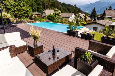 top    ground pool deck ideas backyard
