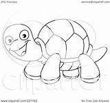 Tortoise Outline Coloring Happy Yayayoyo Royalty Clipart Illustration Rf sketch template
