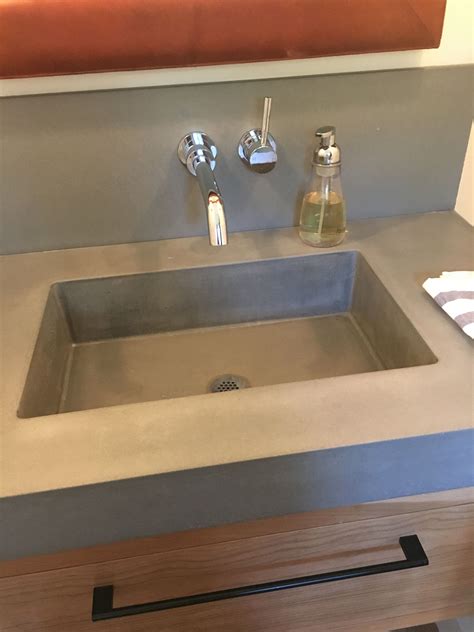 Concrete Sink Counter For Bathroom Concrete Sink Sink Concrete