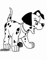 Dalmatian 101 Dalmatians Coloring Pages Wizzer Barking Disneyclips Worksheet Template Funstuff sketch template