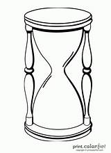 Hourglass Coloring Pages Time Vector Sand Color Animated Book Outline Clipart Clip Designs Printcolorfun Print sketch template